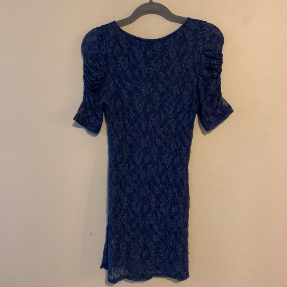 Blue Free People Lacey Bodycon Dress - Picture 3 of 5